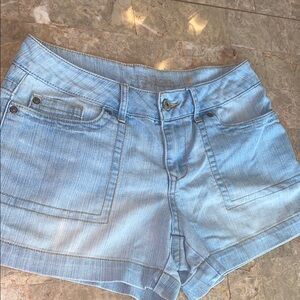 Light Blue Denim Women Shorts